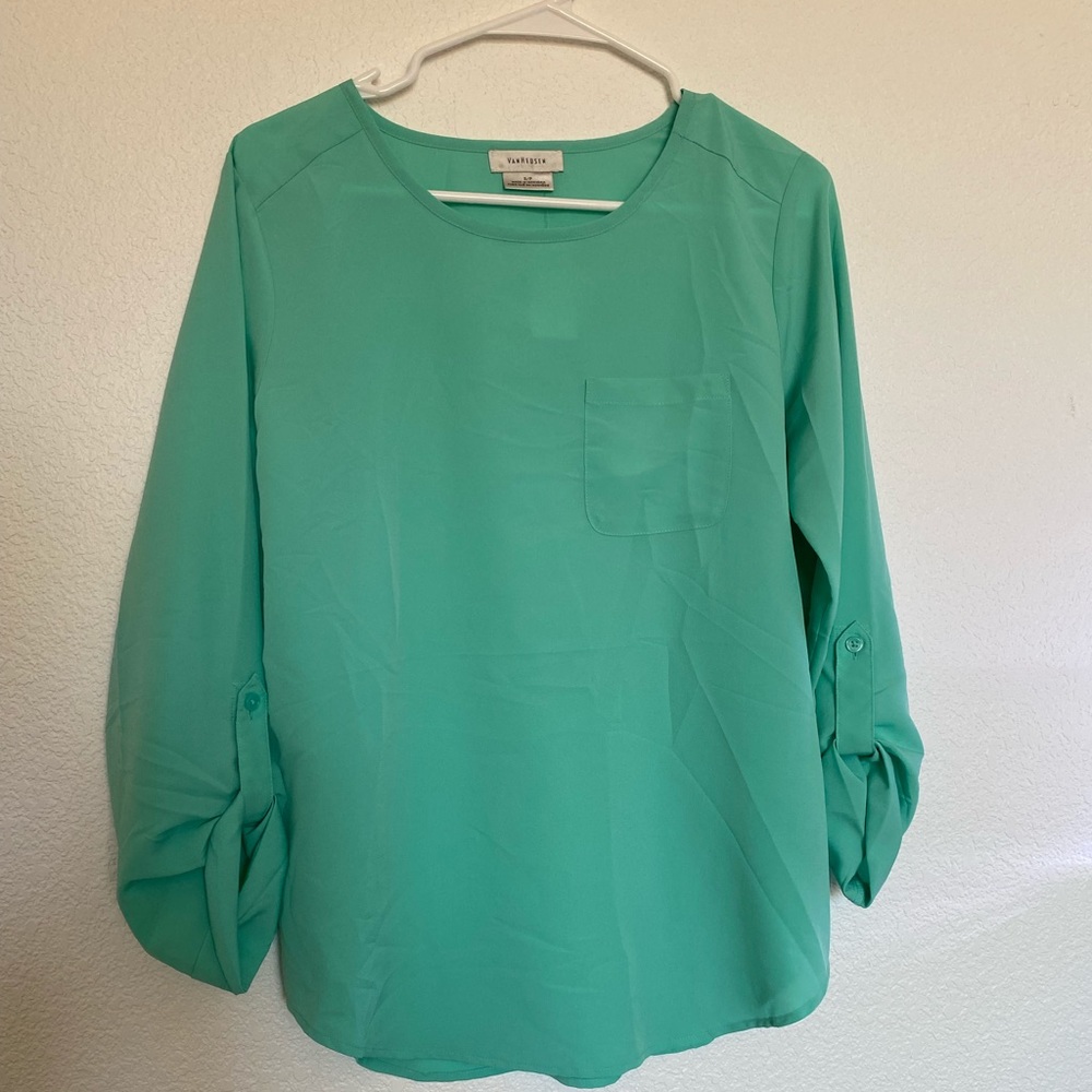 Mint green blouse